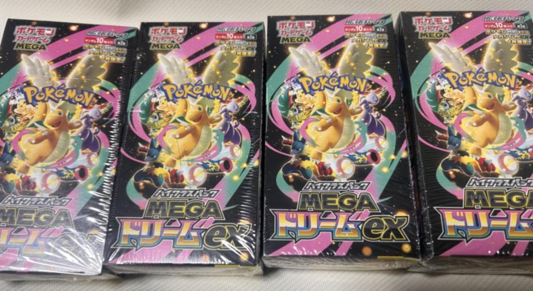 ポケモンカードゲーム　MEGAドリームex 4BOX（シュリンク付き）