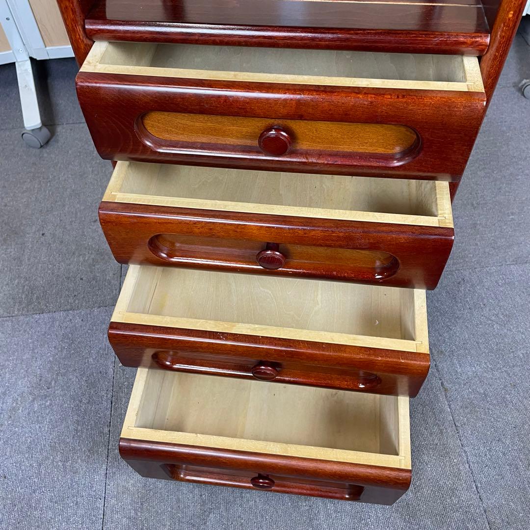 【送料込】カリモク　電話台　昭和レトロ　アンティーク