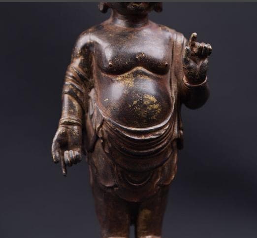 誕生仏　古銅仏像　旧家蔵出品　#672