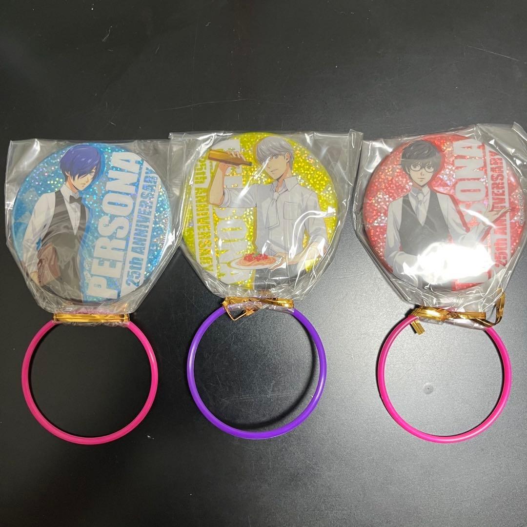 【新品未開封】ペルソナ 25th ホログラム缶バッジ P3 P4 P5 主人公