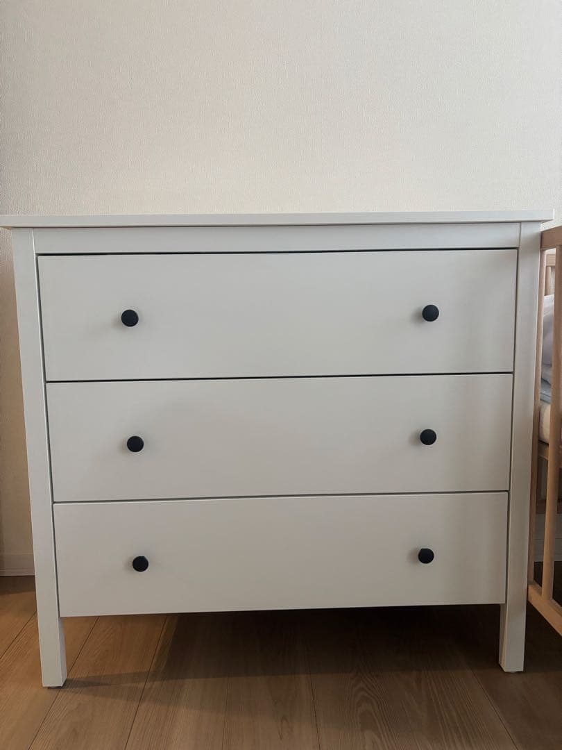 ikea コッパンホワイト 3段チェスト