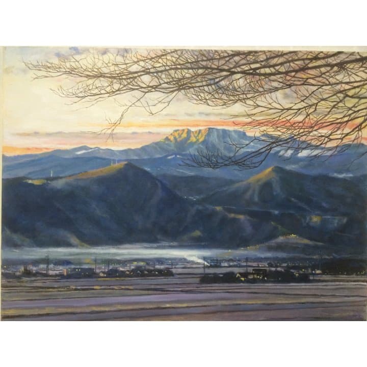 岡村達夫作　石鎚山の夜明け (15号)