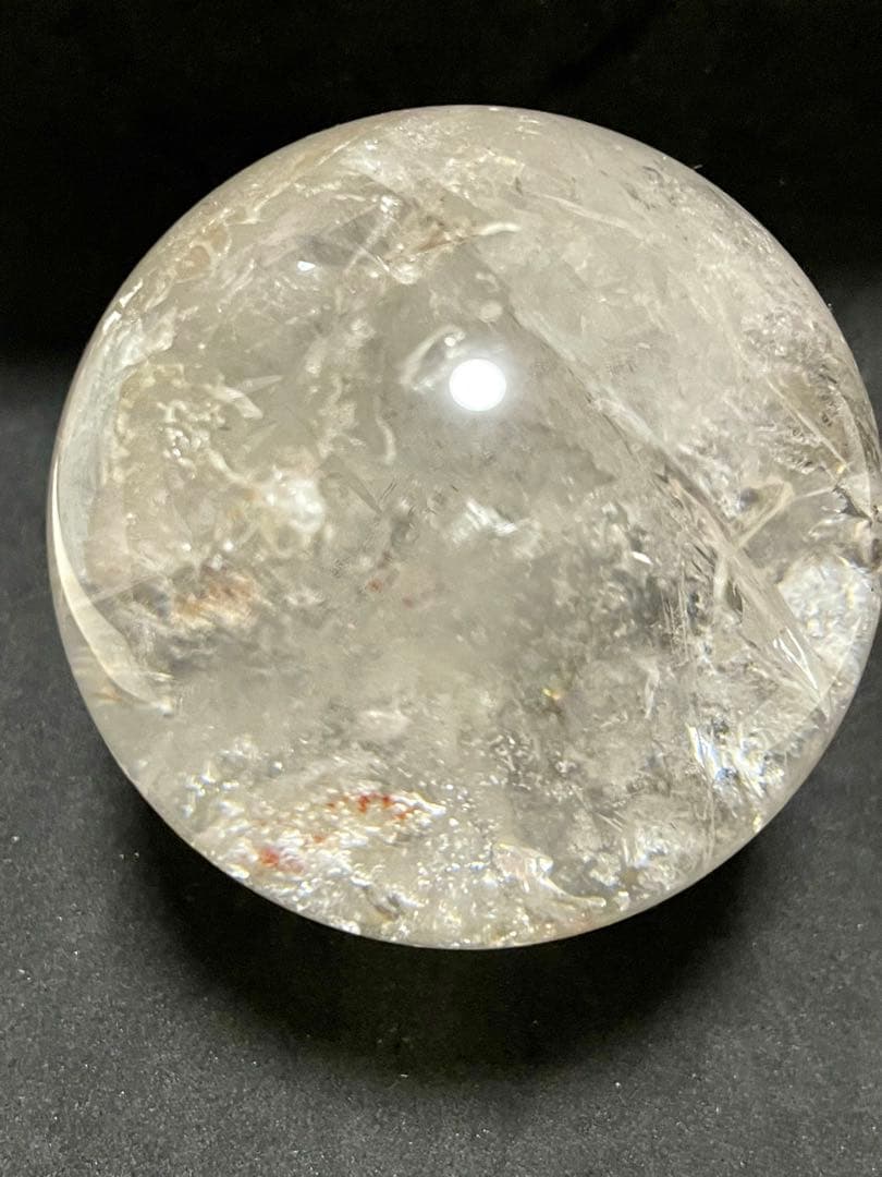 値下げ　大サイズ　虹入り水晶　スフィア（丸玉）　約8cm 790g