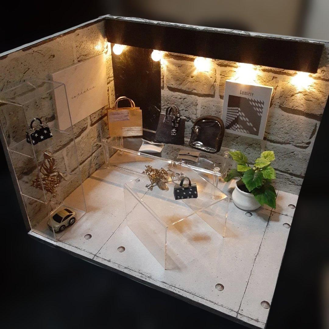 SALE大型2Wayメンズドールハウス ミニチュア背景ボード