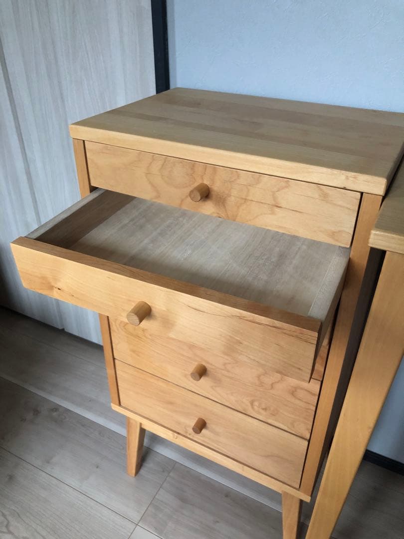 天然木 チェスト アルダー材