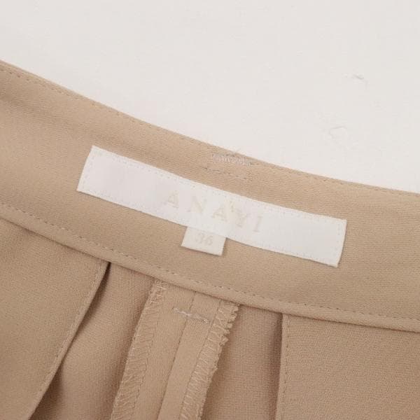 B7466とB6642■ANAYI アナイ タック ワイド ガウチョパンツ 36