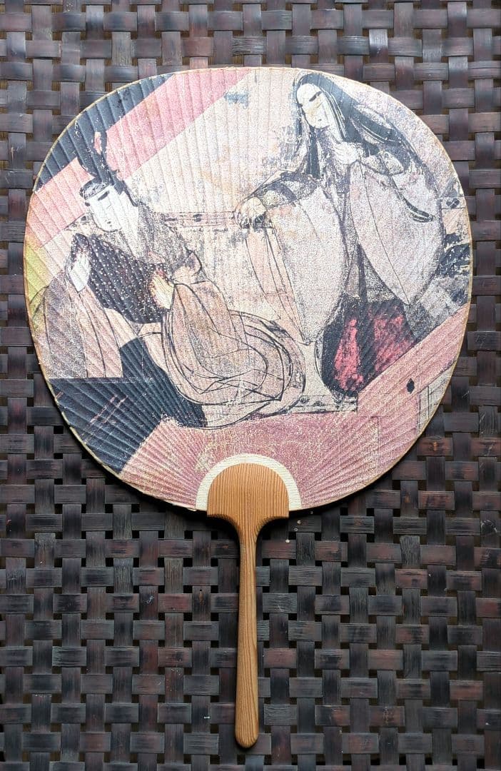 日本製高級うちわ　源氏物語　古道具　希少