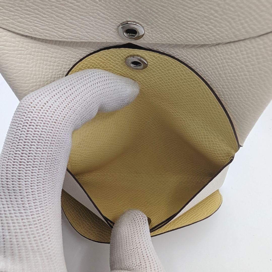 ✨️未使用級!✨️エルメス　カルヴィデュオ　アイボリー×イエロー