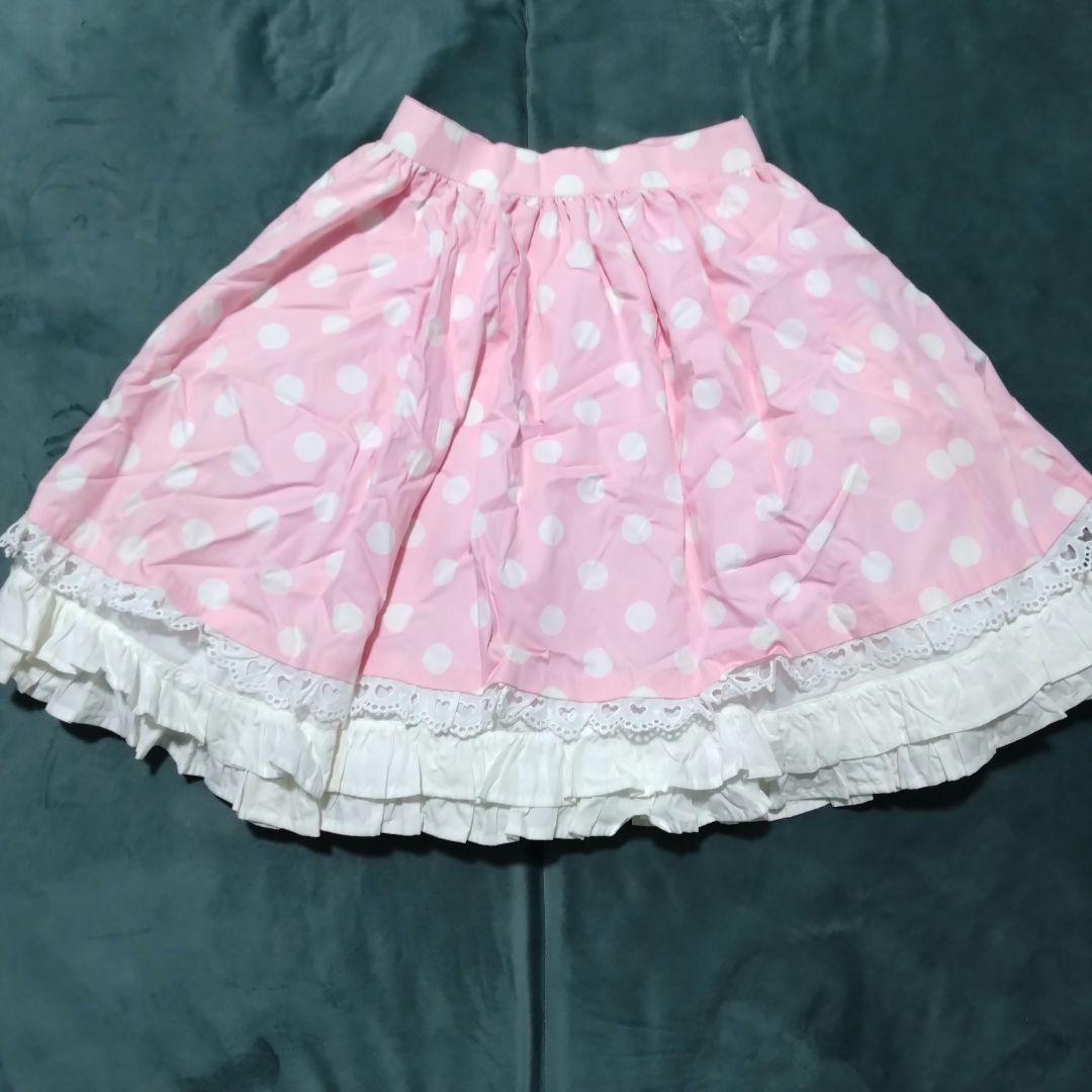 Angelic Pretty♡ドットフリルスカート♡ピンク♡美品