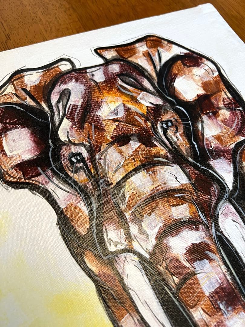 象　アート　ファブリックパネル