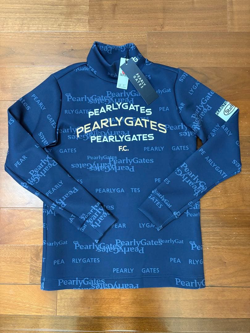 新品　PEARLY GATES ネイビー ロゴシャツ サイズ1