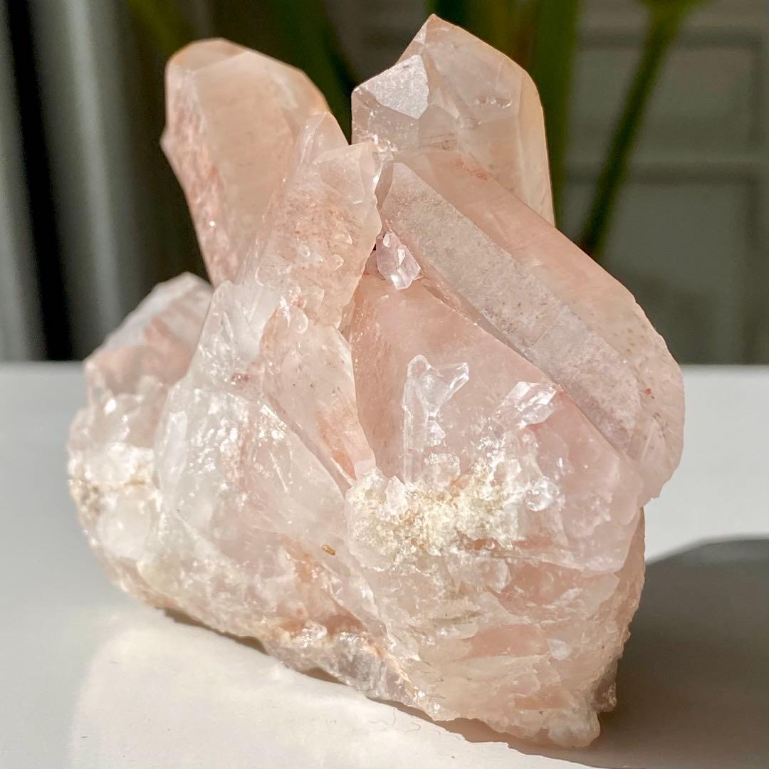 【 天然石 ピンク リチウム クォーツ クラスター 原石 ブラジル産 】