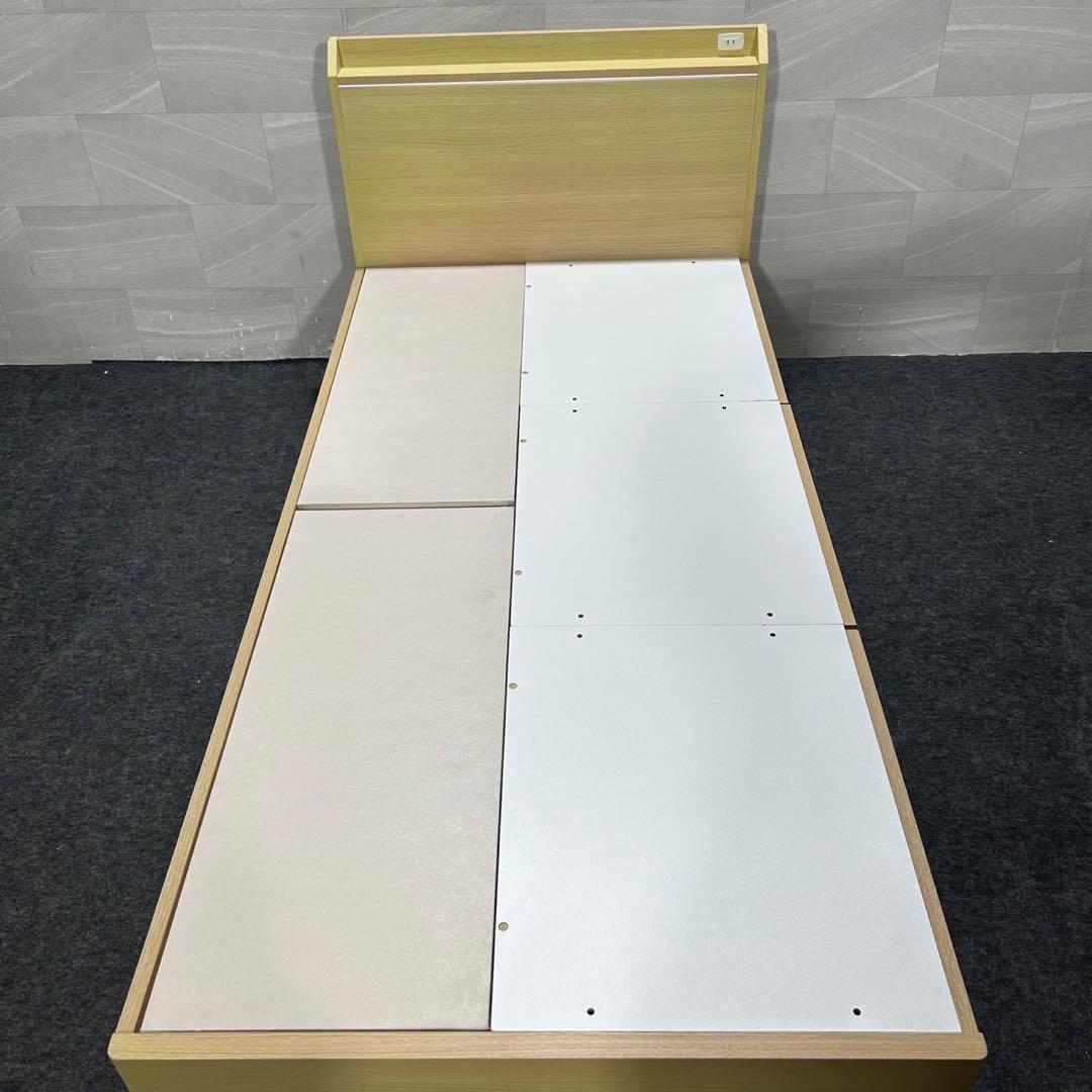 ニトリ ベッドフレーム ジオチェスト 収納 コンセント シングル 格安d3739