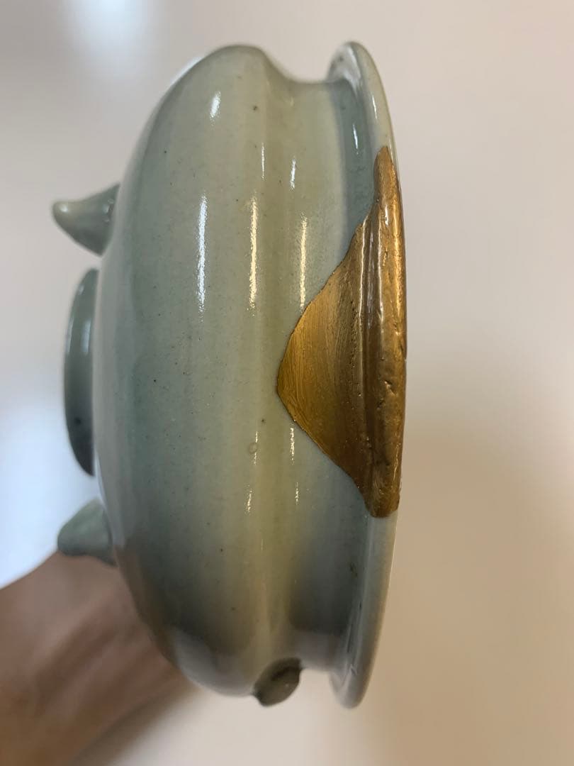 中国明時代竜泉青磁香炉