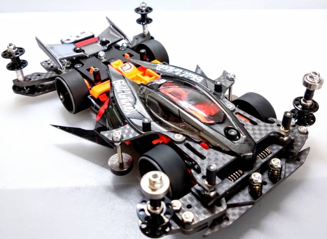 ミニ四駆 完成品 デュアルリッジ 蛍光オレンジ MSフレキ