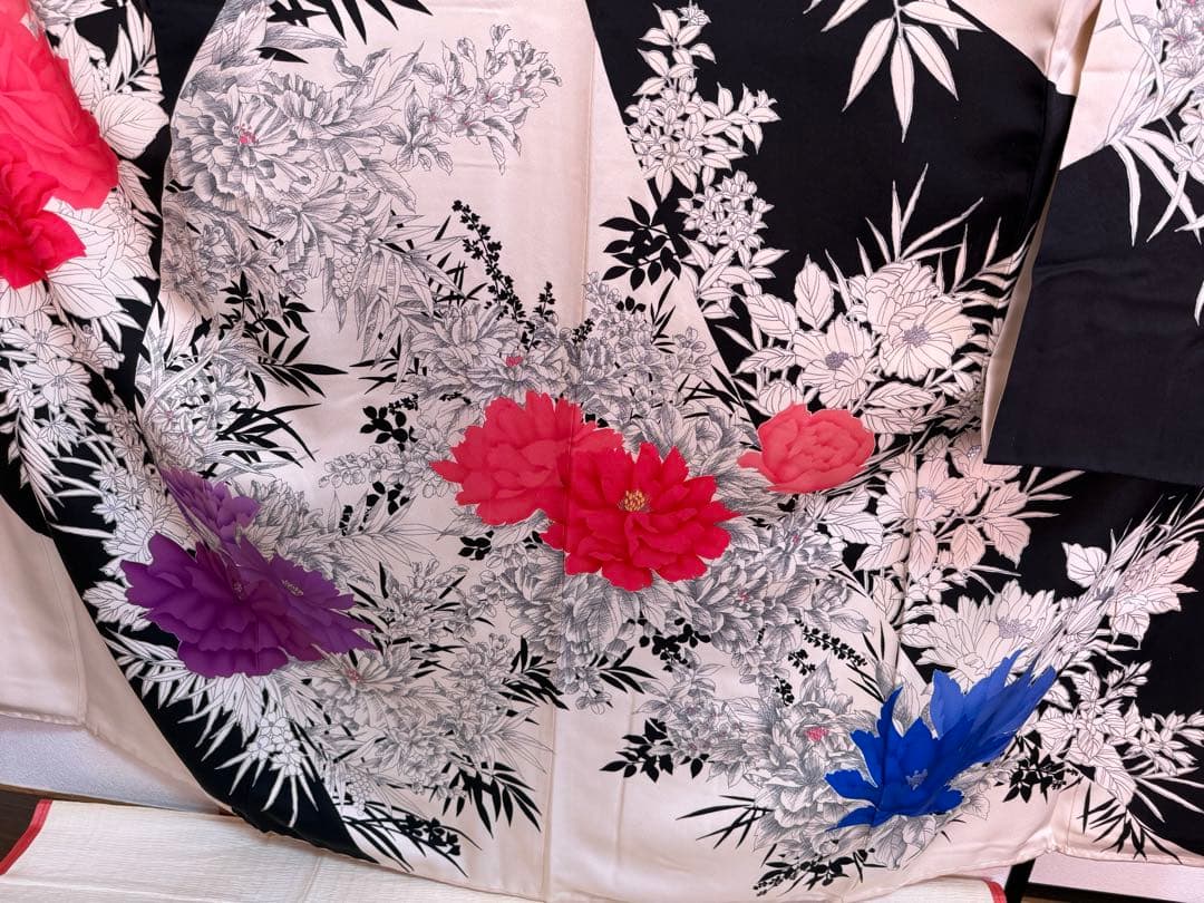 振袖フルセット　8点セット　モノトーン