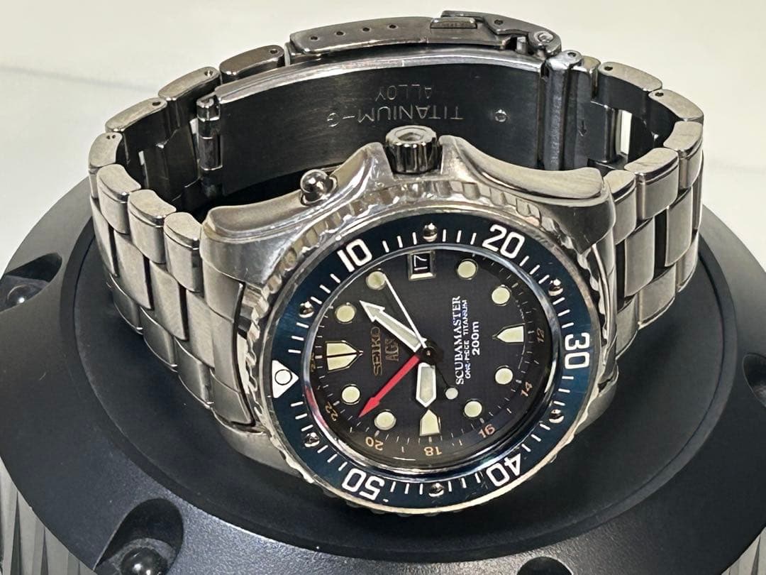 完動レア 【二次電池新品】SEIKO SCUBAMASTER 5M45-6A30