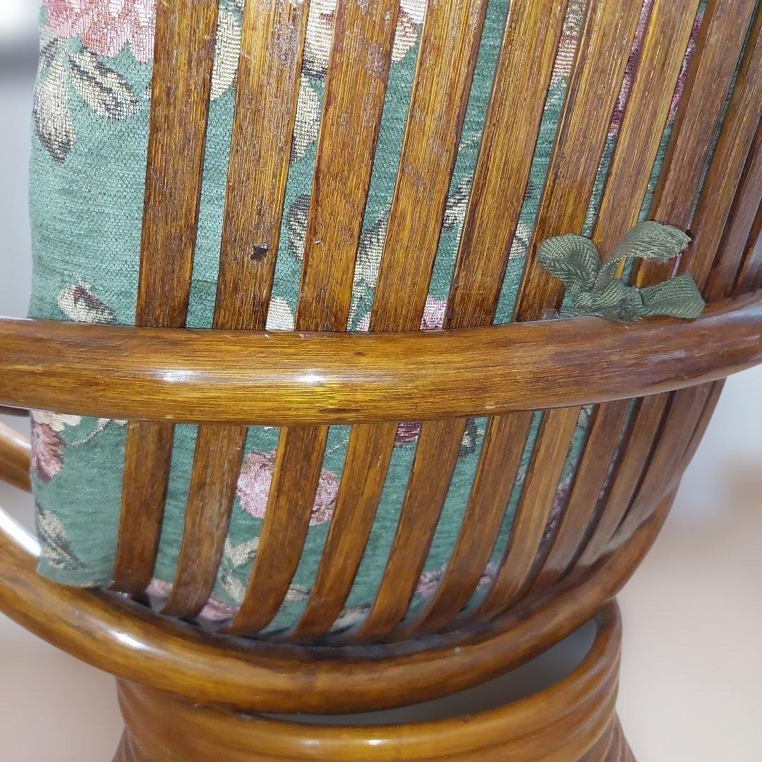 【九州限定】アジアン家具 回転椅子 ラタン ラウンドソファ エッグチェア ラタン