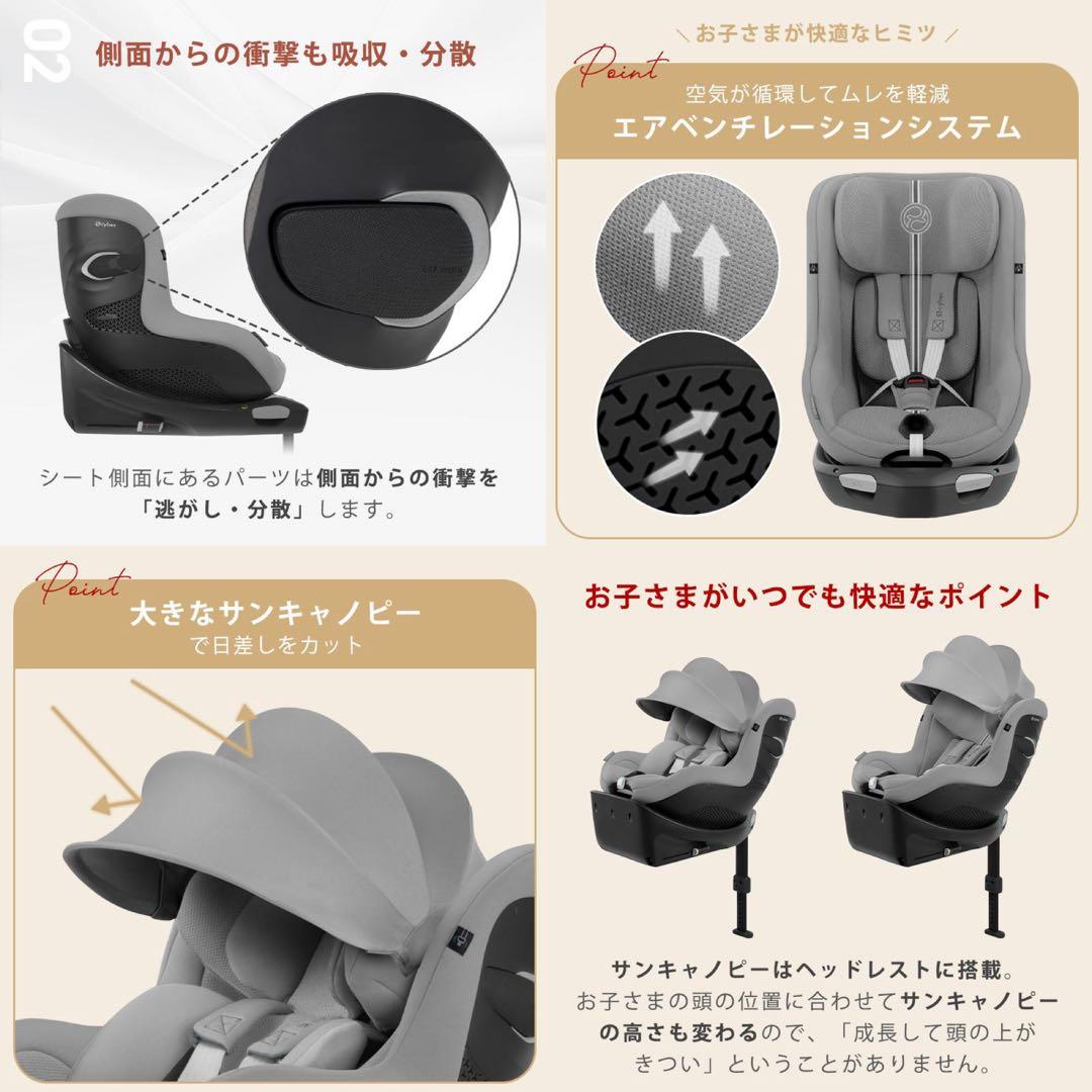 【新品】サイベックス シローナ Gi i-size ムーンブラックプラス