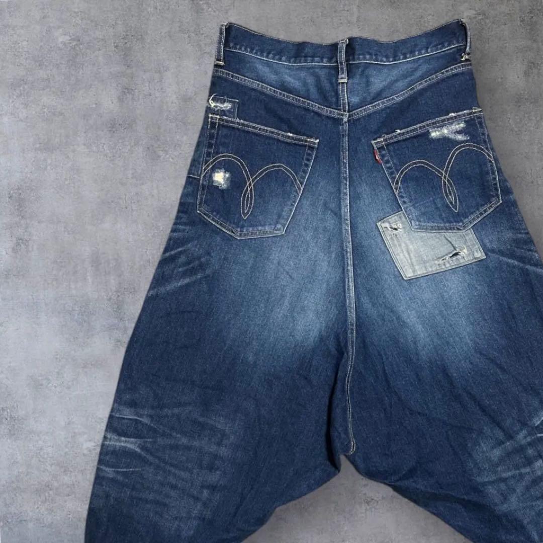 glamb グラム　日本製　サルエル　デニム　パッチワーク　アンプラグド