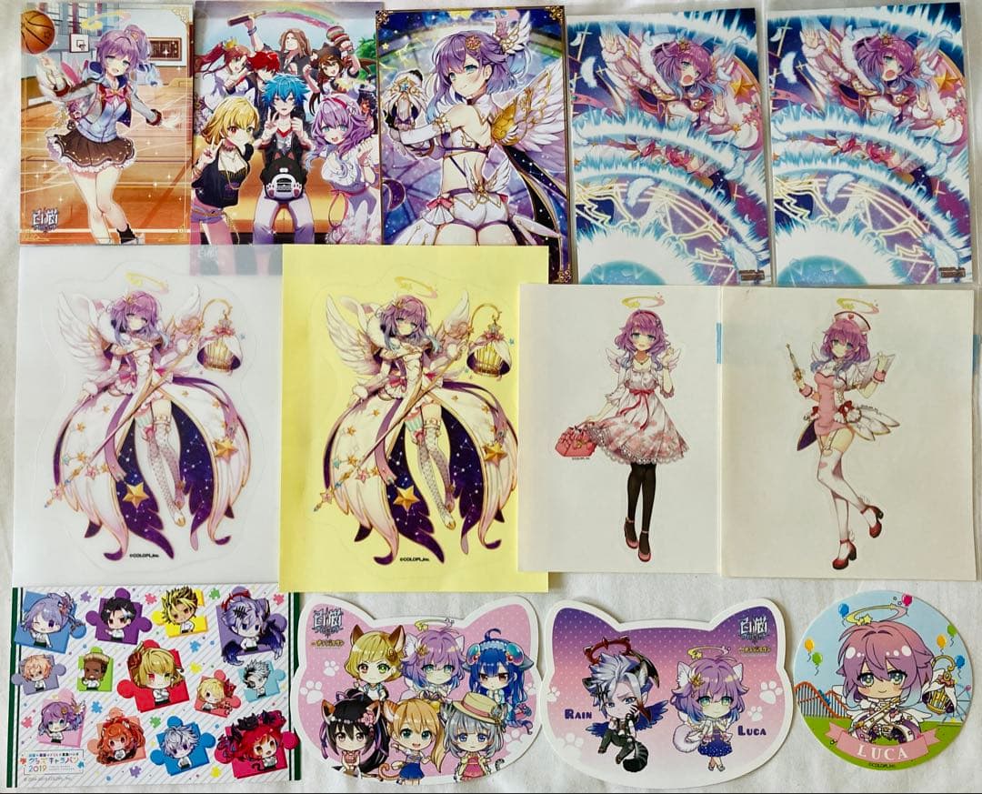 白猫プロジェクト　ルカ　色紙　缶バッジ　アクスタ　アクリル　まとめ売り　セット