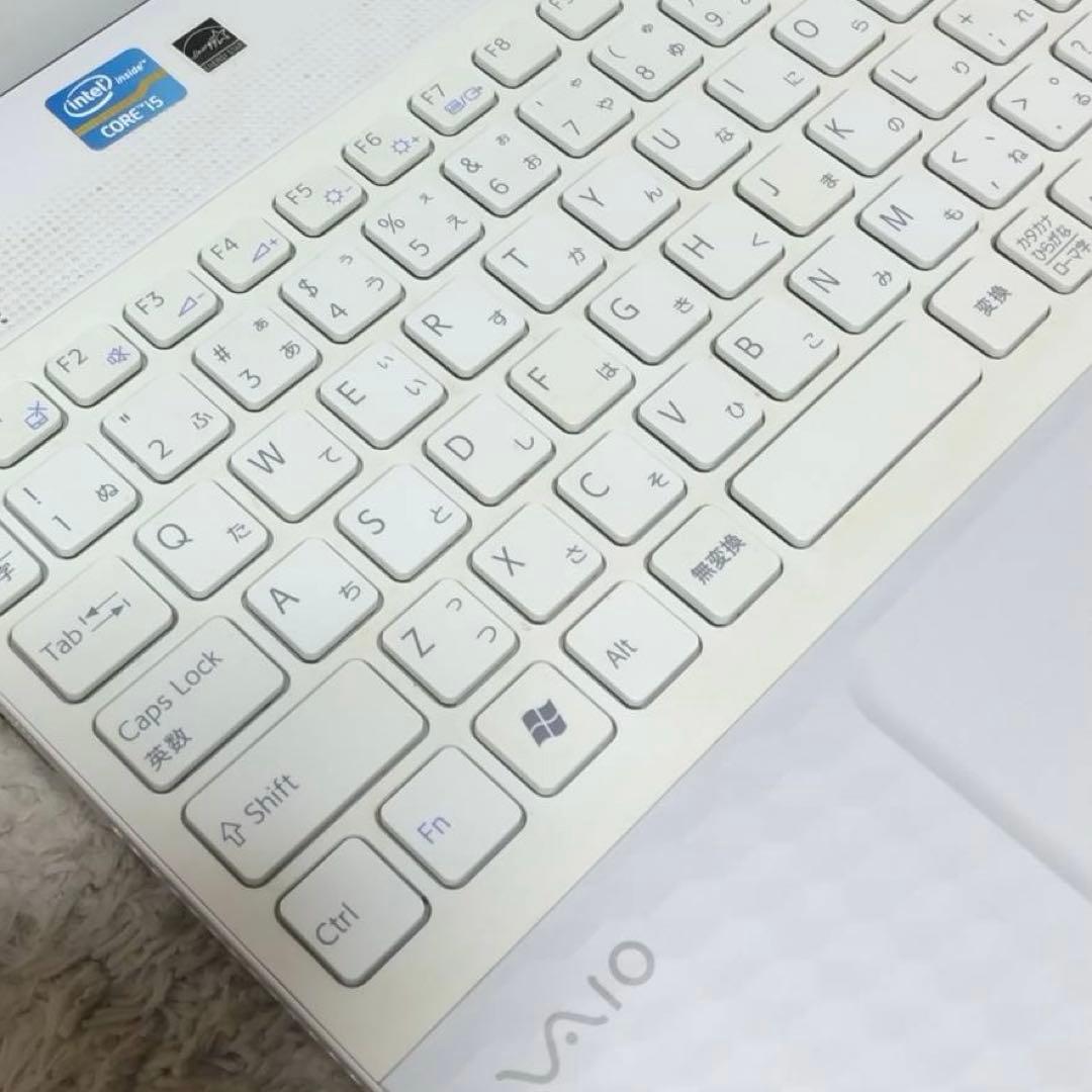 VAIO白ノートパソコン✨windows11大容量i5すぐ使えるカメラオフィス付