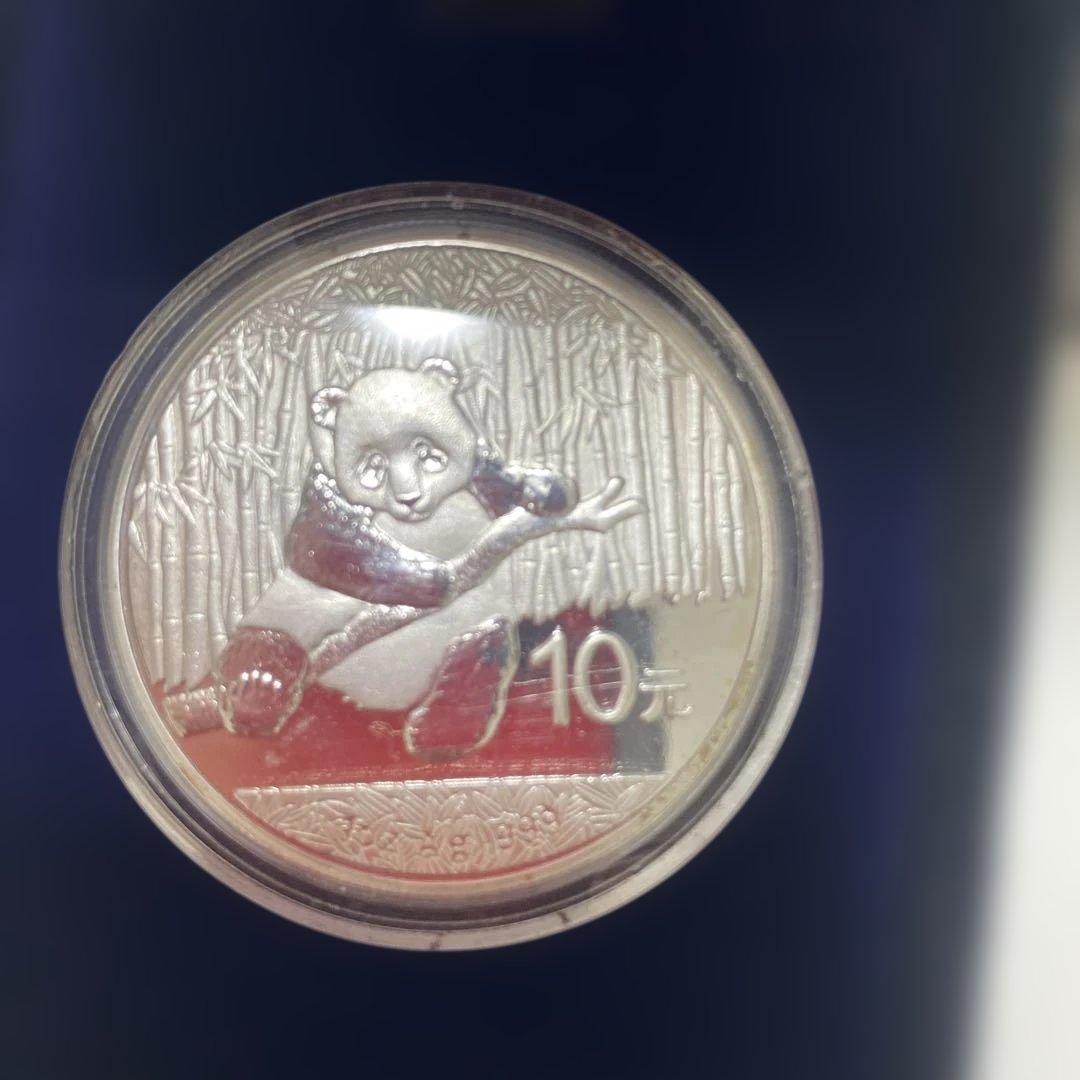 【人気】純銀999♡2014年 純銀1オンス♡中国パンダ 10元 硬貨