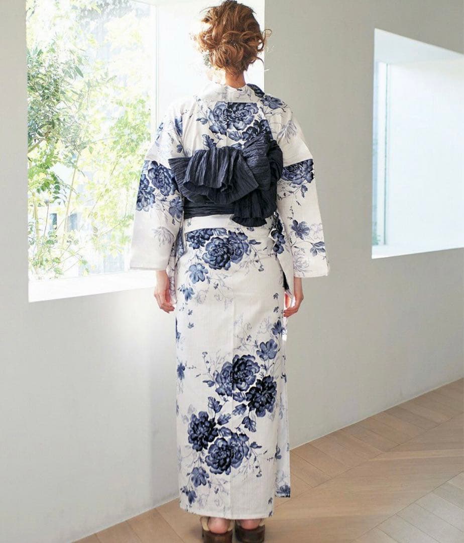 Dita 浴衣　人気完売商品【水彩の勿忘草色】　セット