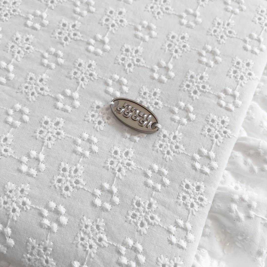 早い者勝ち　韓国　貯金　バインダー　カバー　リフィル　レース　ホワイト　白