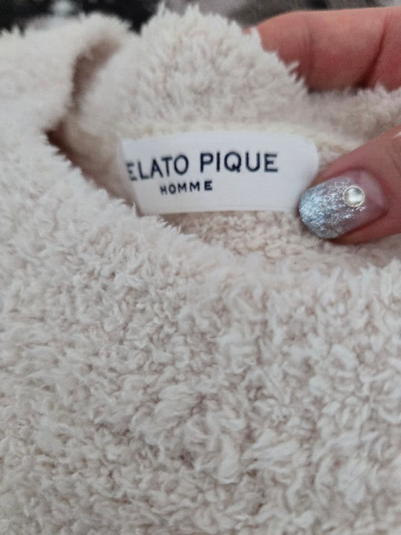 ジェラートピケHOMME パウダービッグロゴプルオーバーパンツセット M タグ付