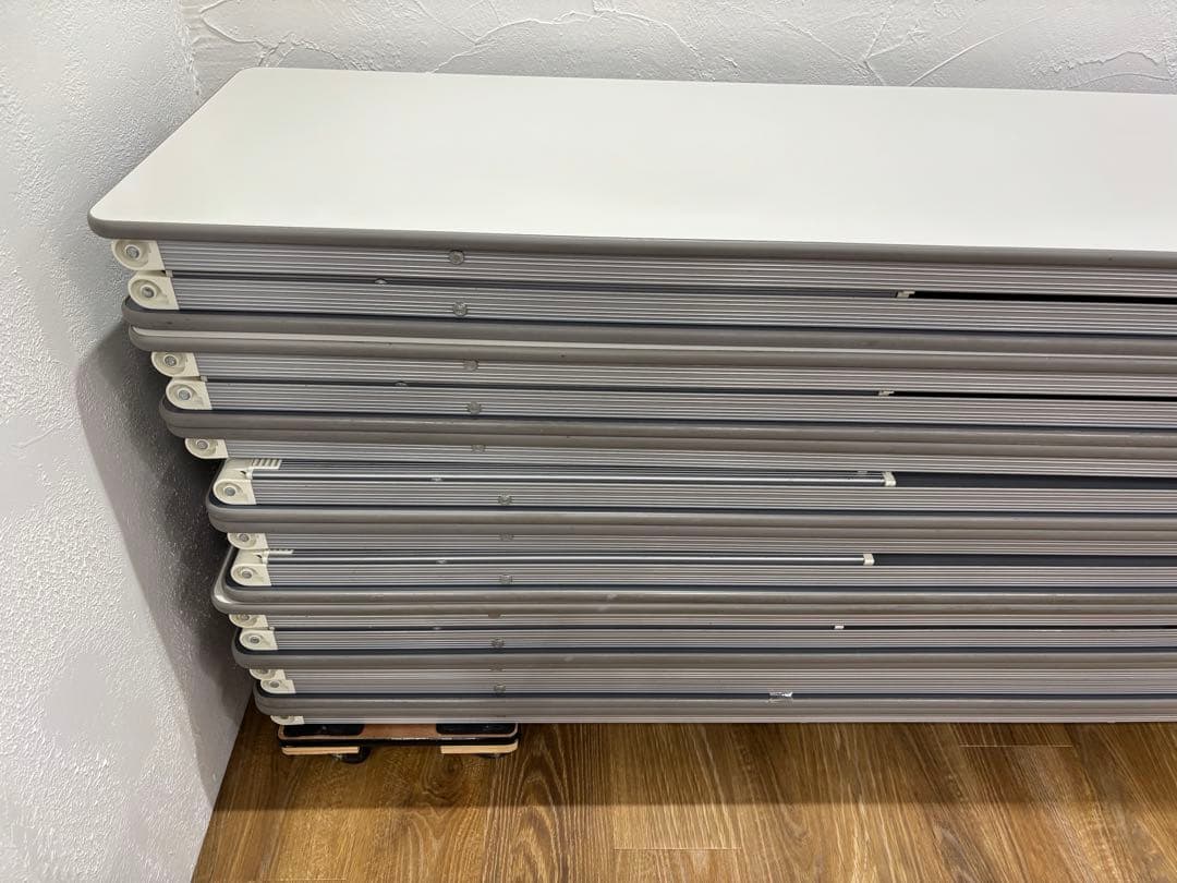 折りたたみ長テーブル ホワイト会議　セミナー14台