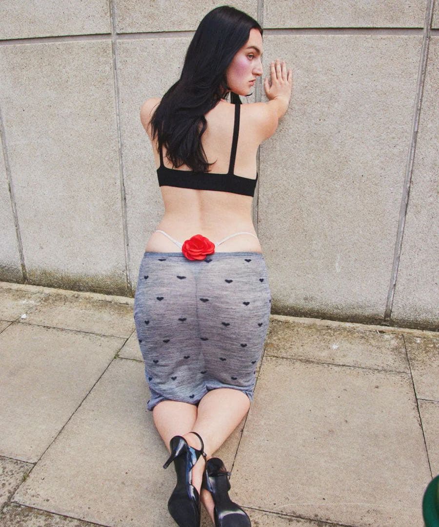 スカート NKNIT alpaca sheer KNIT skirt