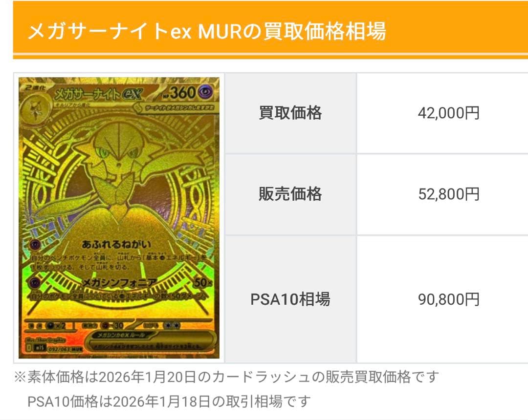 ［極美品］メガサーナイトex MUR