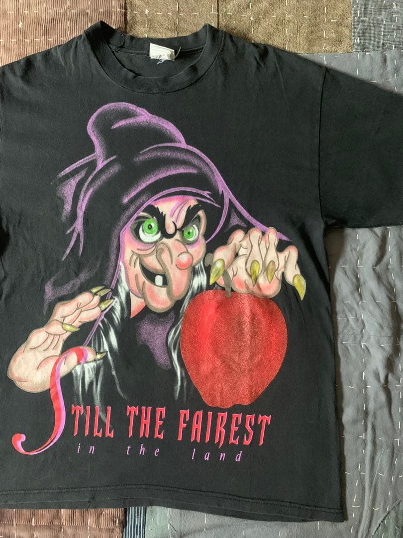 希少 90s Disney 白雪姫 魔女 老婆 vtg Tシャツ ヴィランズ