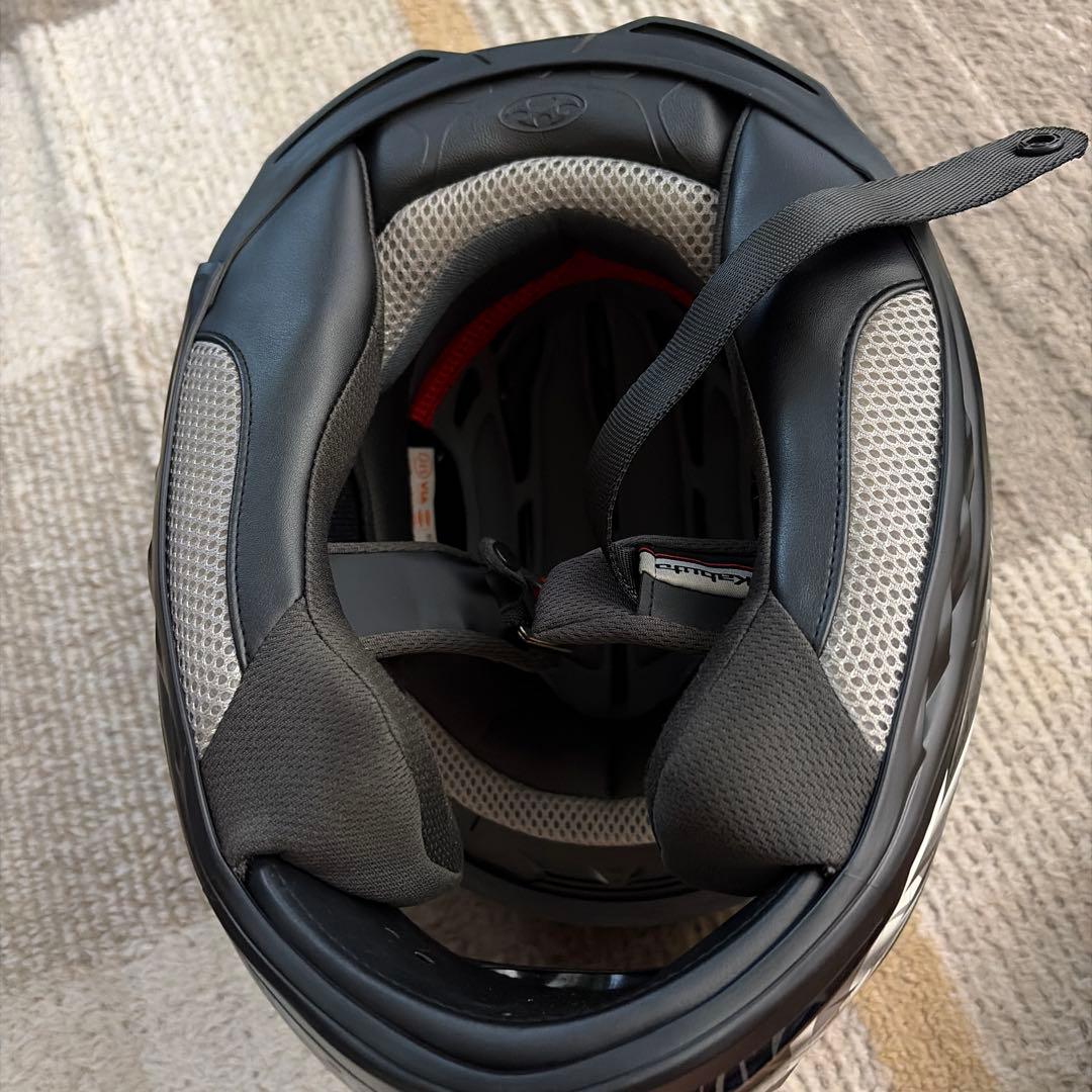 Kabuto フルフェイスヘルメット ブラック/シルバー/ブルー