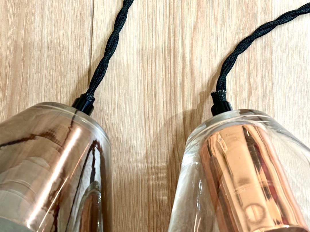 ペンダントライト 3灯 ガラス クリア スモーク ダクトレール シンプル 三角