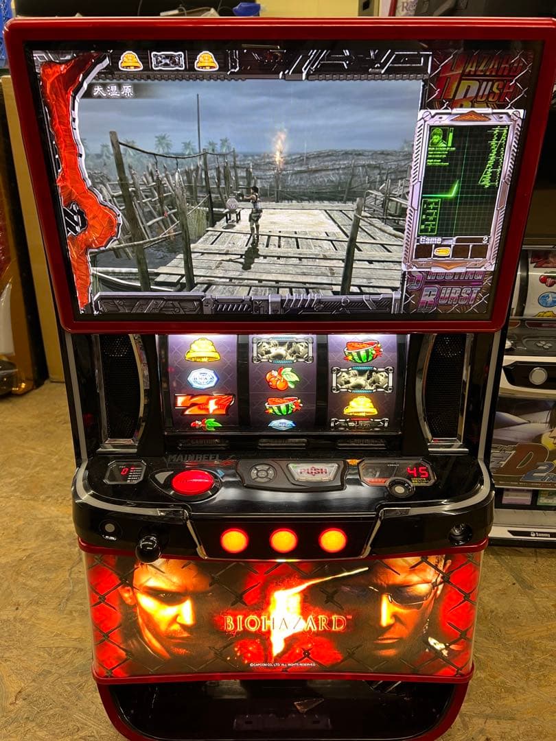 スマスロ実機　バイオハザード5 データ対応ユニット付き