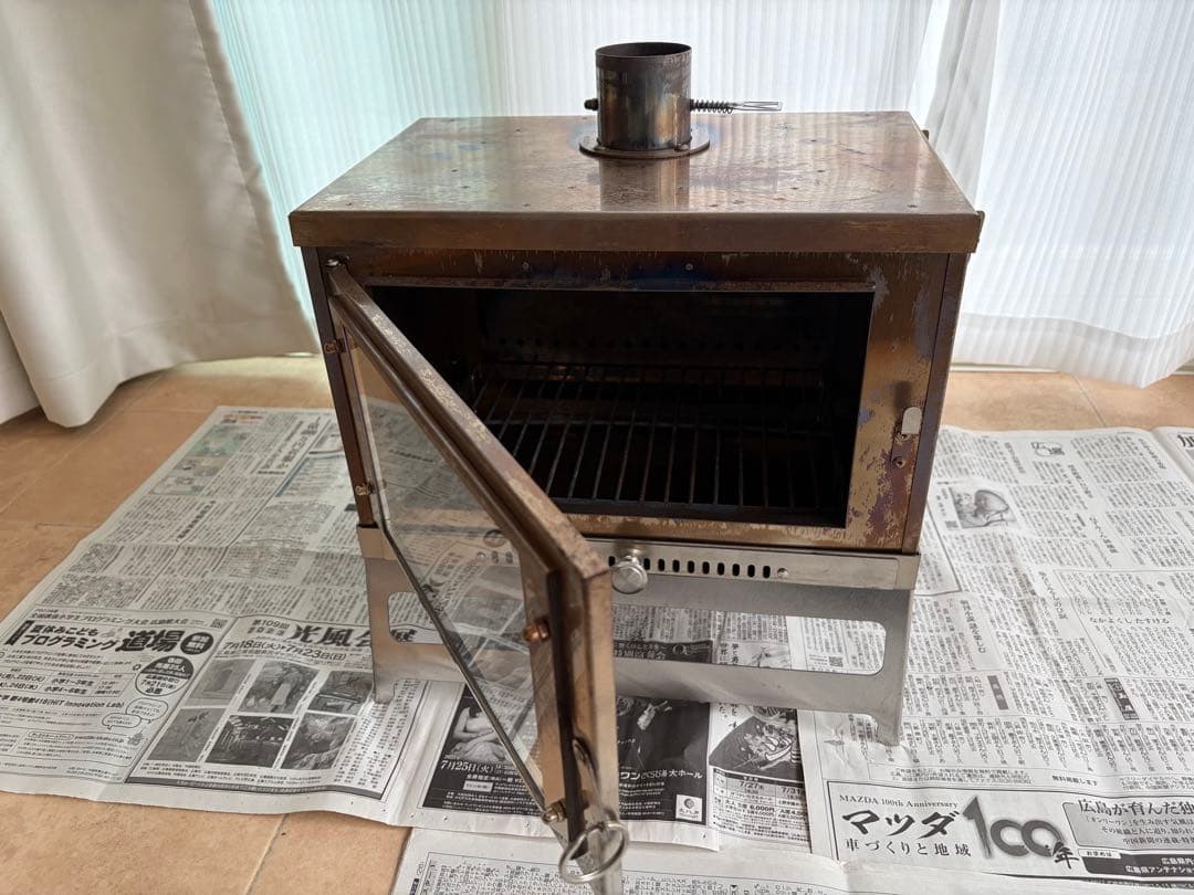 薪ストーブ コンパクト ガラスドア付き