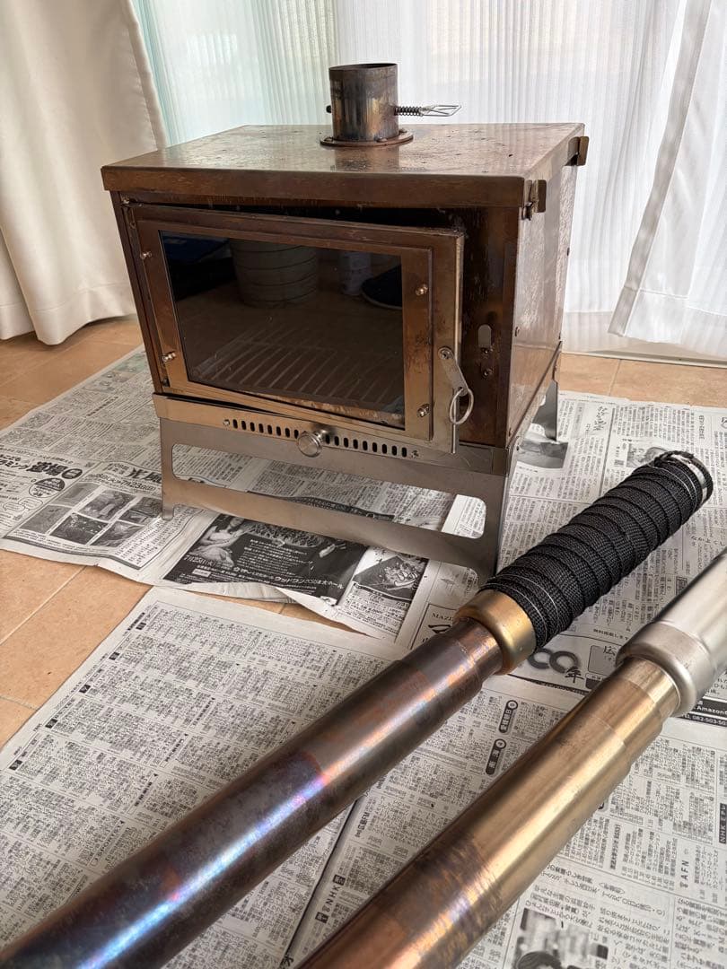 薪ストーブ コンパクト ガラスドア付き