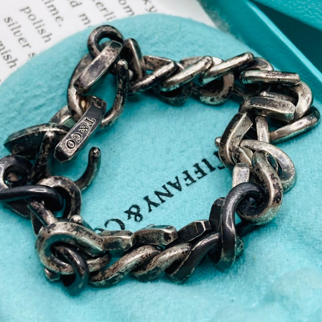 極美品✨ ティファニー ブレスレット フォージ ミディアム いぶし AG925