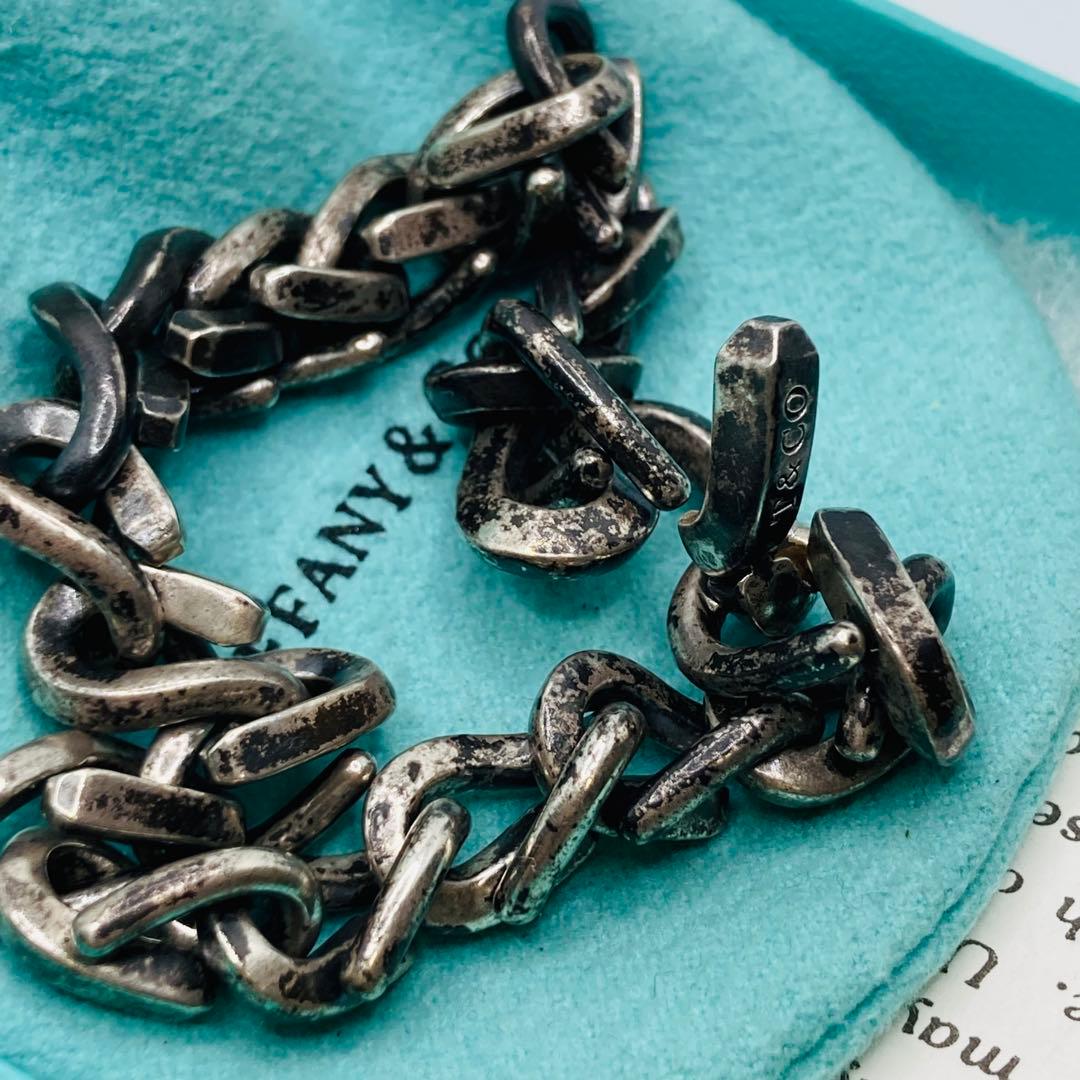 極美品✨ ティファニー ブレスレット フォージ ミディアム いぶし AG925