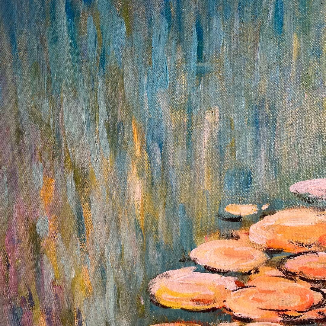 ★特大★ 手書き油絵 クロード・モネ 睡蓮 肉筆絵画 インテリア 油彩画