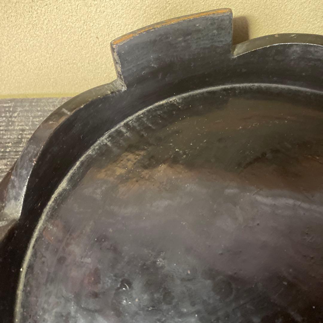 三つ足漆盆36.5cm8.5cm