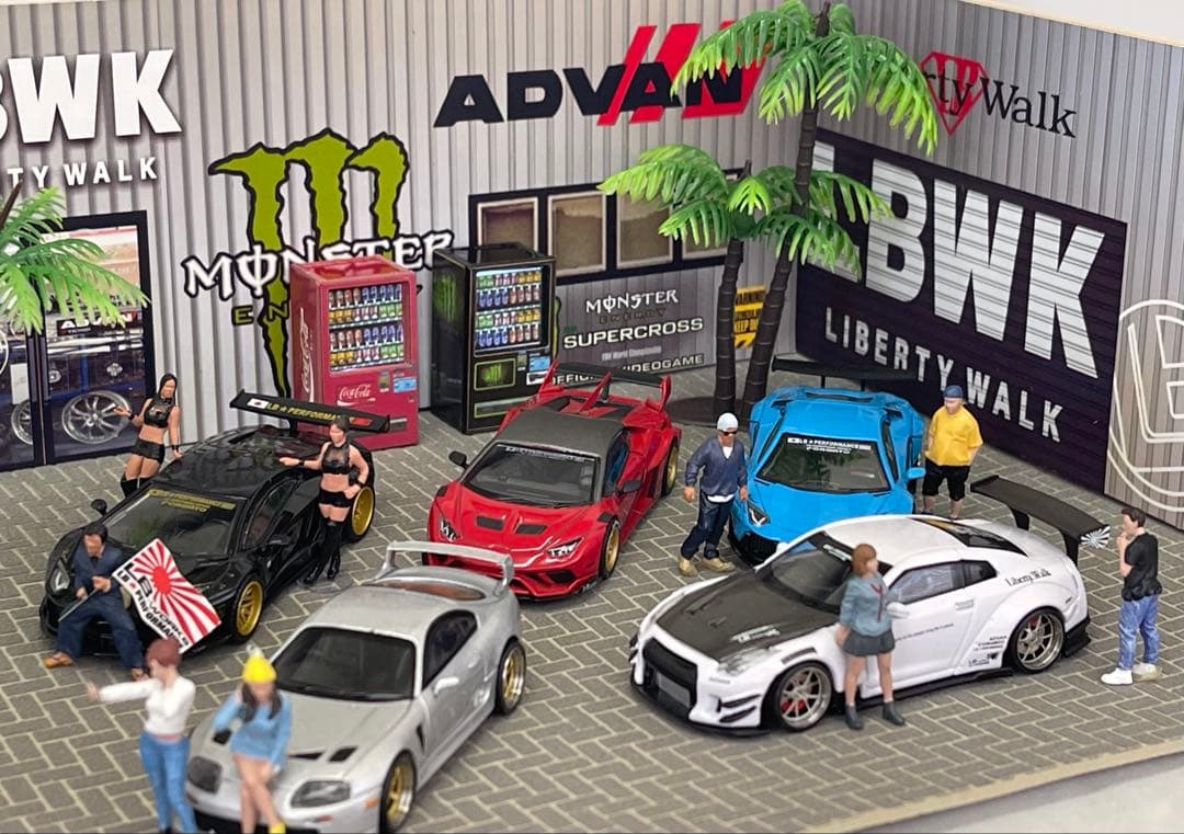 MINI GT 5台+ジオラマセット