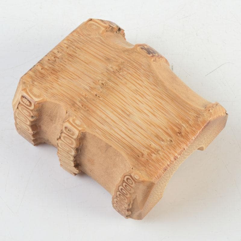 茶道具　皆空庵玉琳作　竹根香合　「福俵」　共布共箱　V　9330