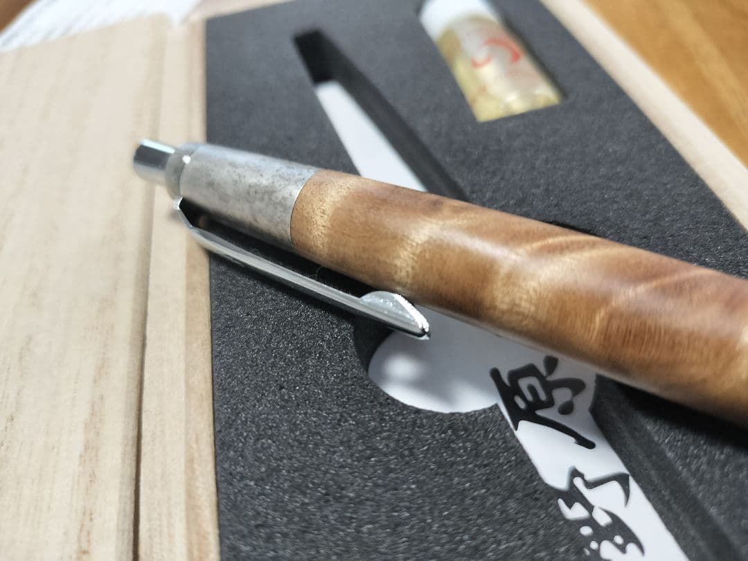 野原工芸 シャープペンシル マーブルウッド 斑紋純銀金具 新型