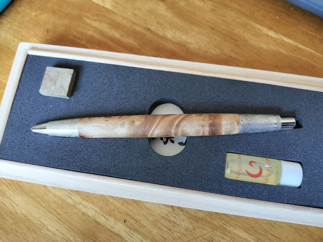 野原工芸 シャープペンシル マーブルウッド 斑紋純銀金具 新型