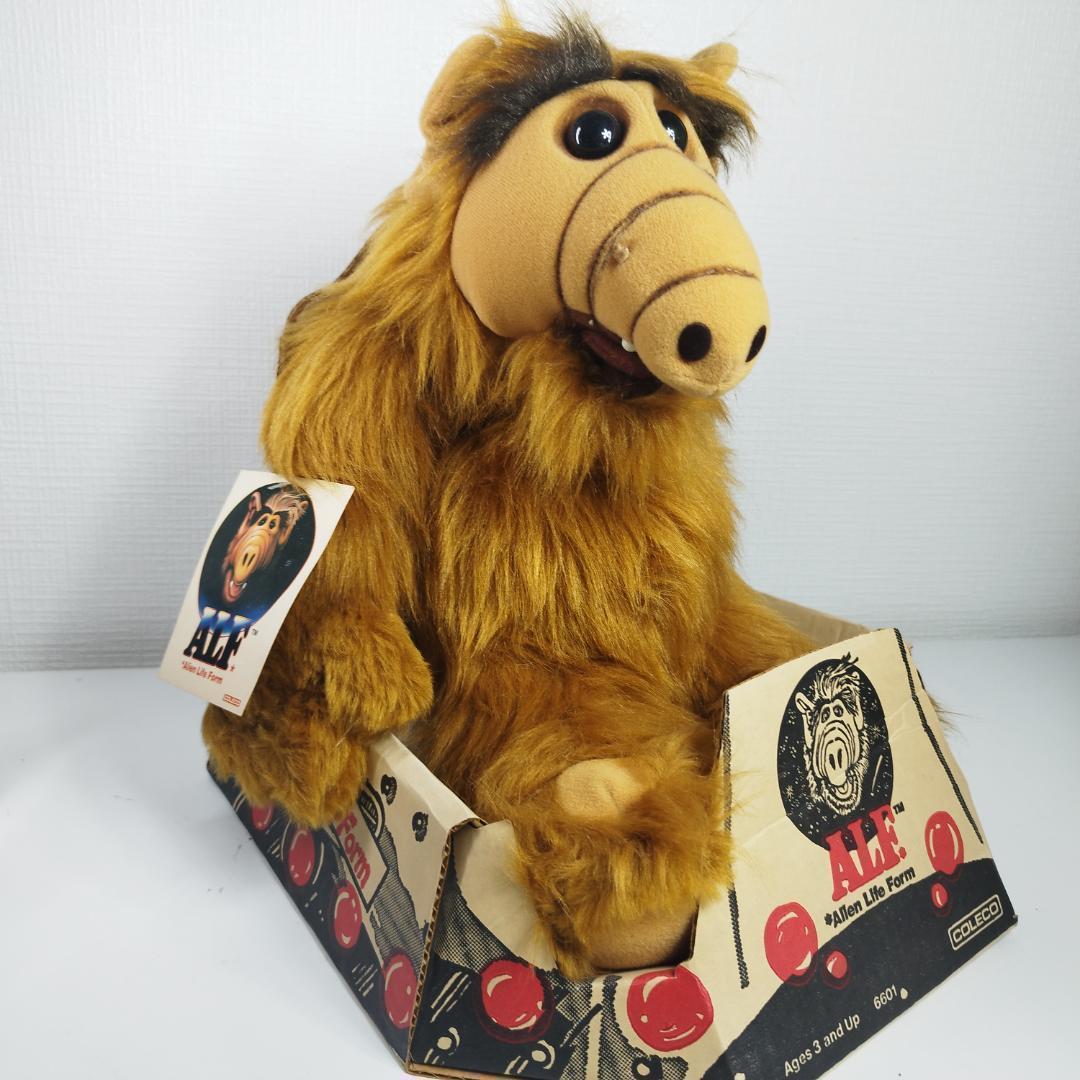 アルフ ALF ぬいぐるみ タグ＆箱付き1986 新品 ぬいぐるみ エ h1OB