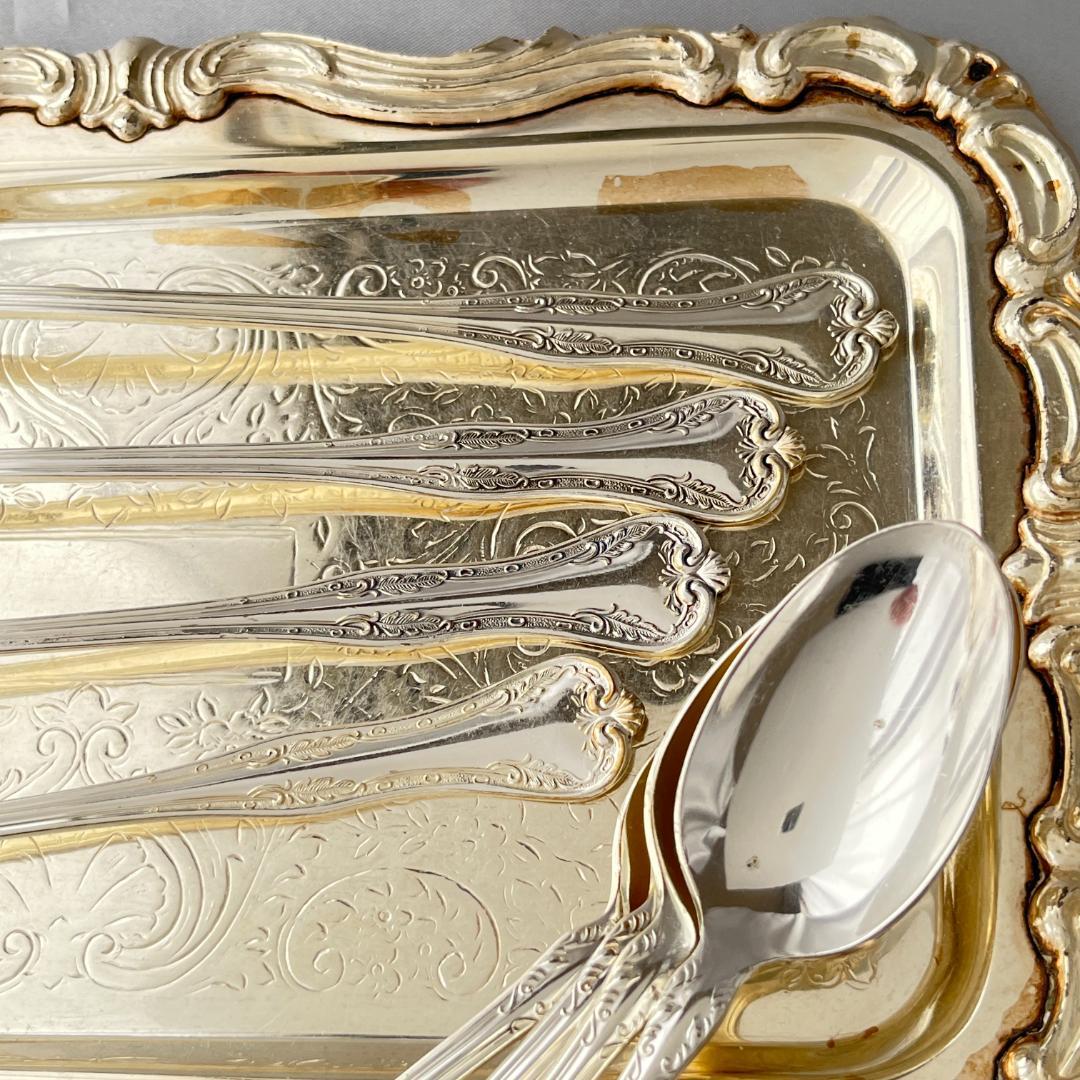 【National Silver】 クイーンエリザベス クリームソーダスプーン