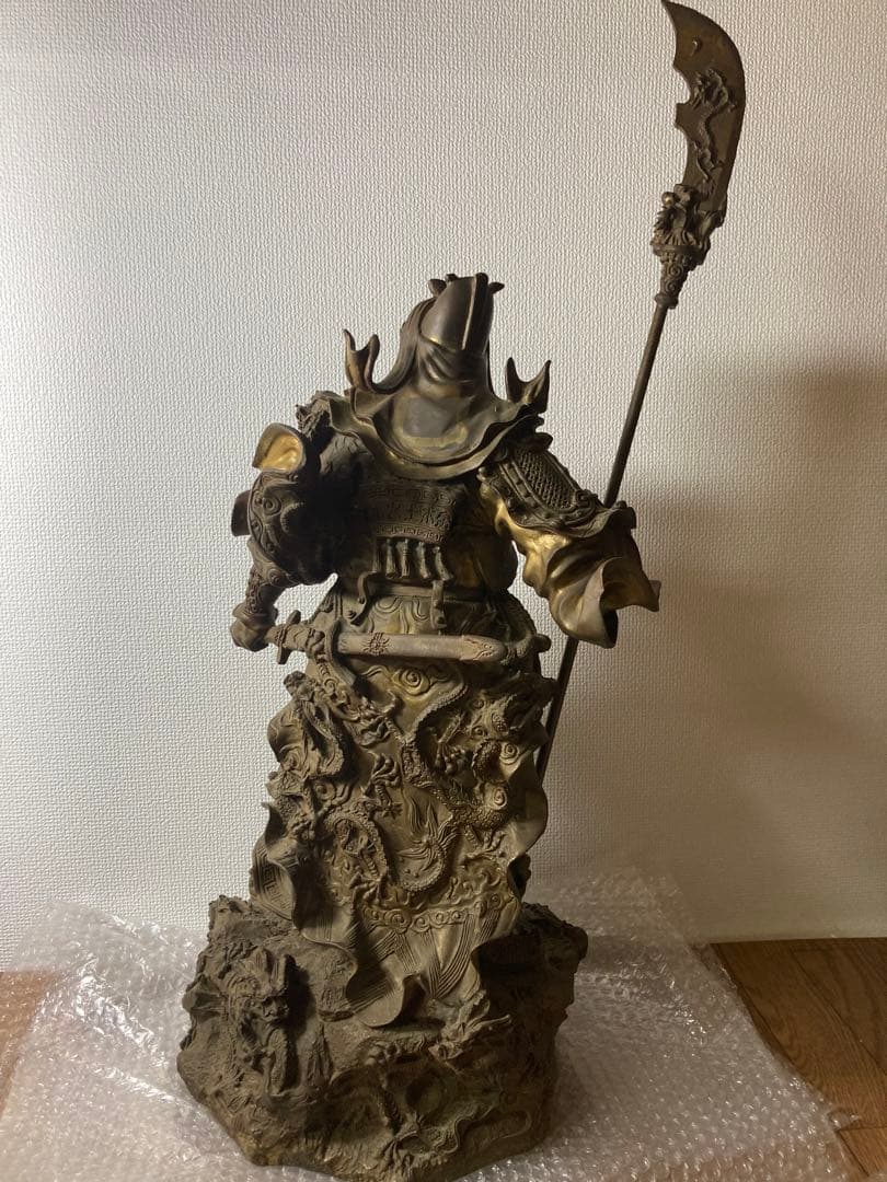 【稀少】関羽将軍像　置物　かんう